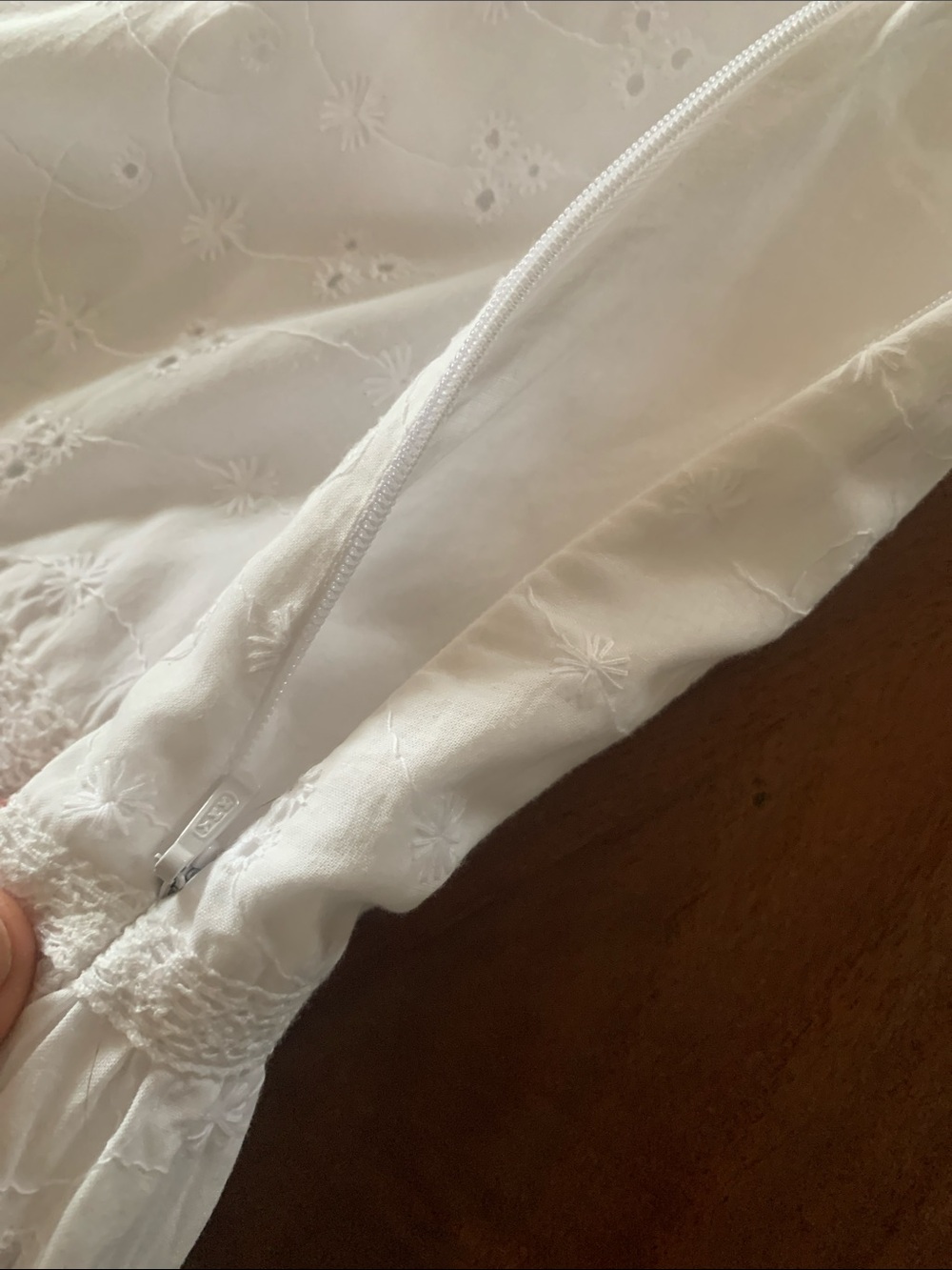 Lauren Ralph Lauren 100% Cotton Tiered Eyelet Lace Midi Skirt, Sz 12 - Picture 4 of 8